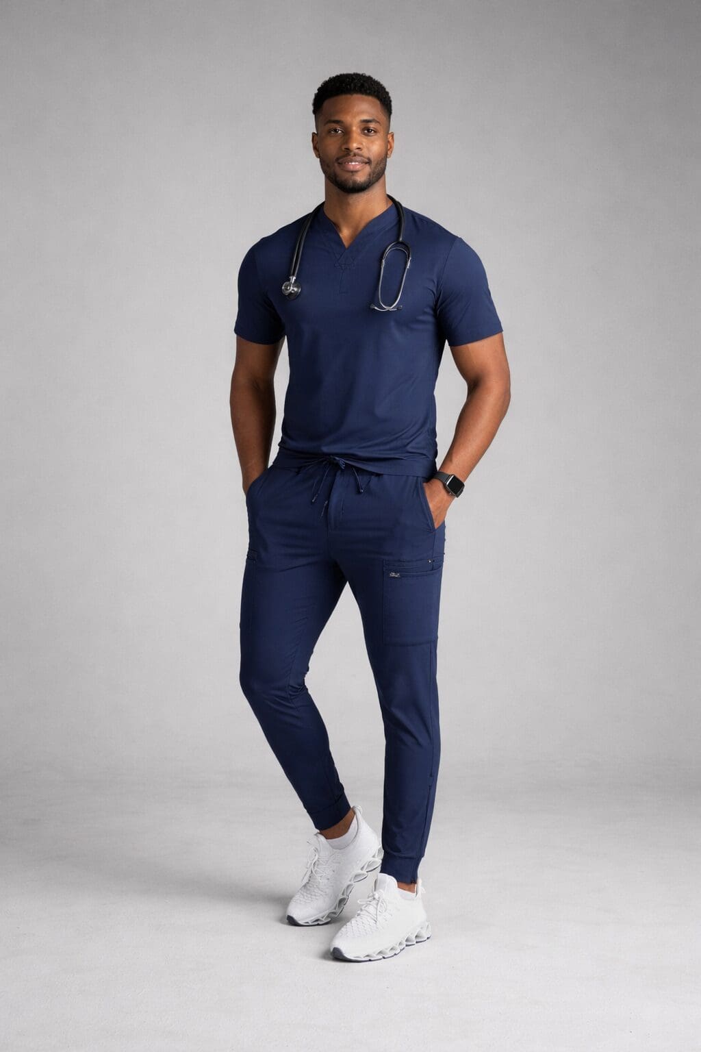 Zipper Scrub Pant - Blue - Image 4