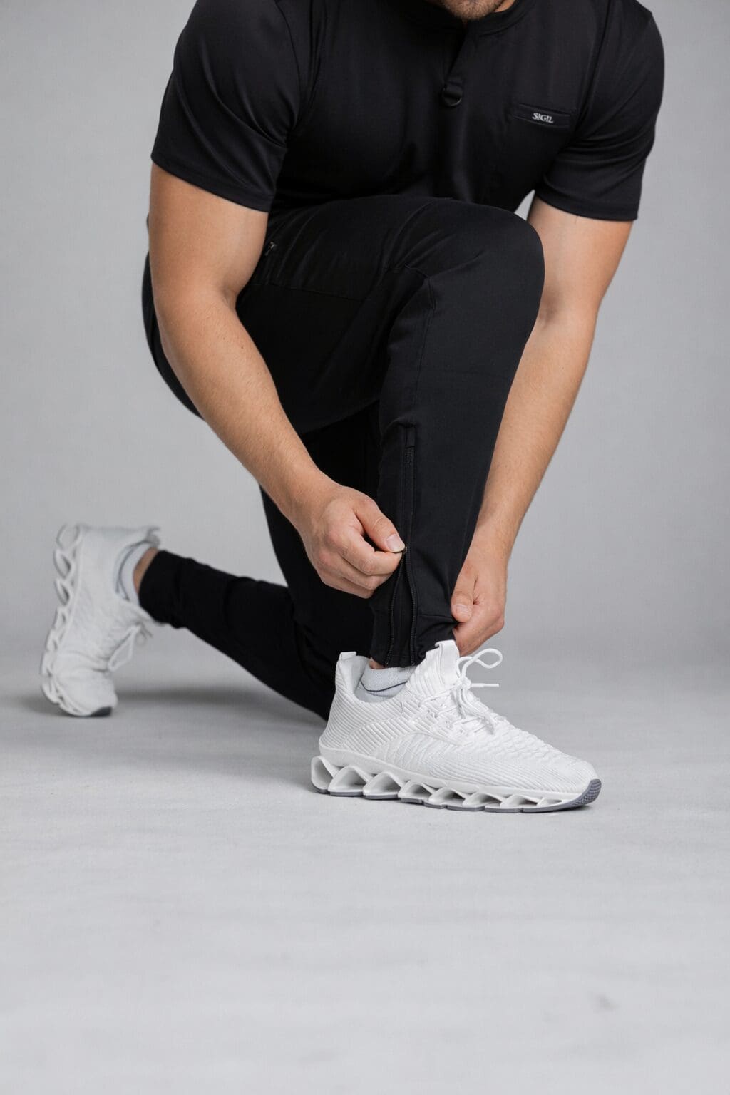 Zipper Scrub Pant - Black - Image 4