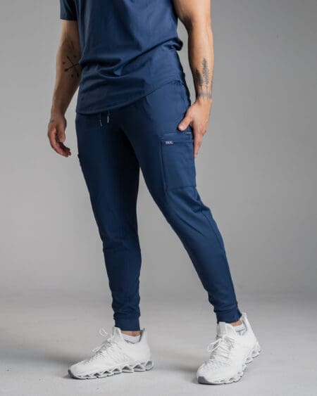 Zipper Scrub Pant - Blue