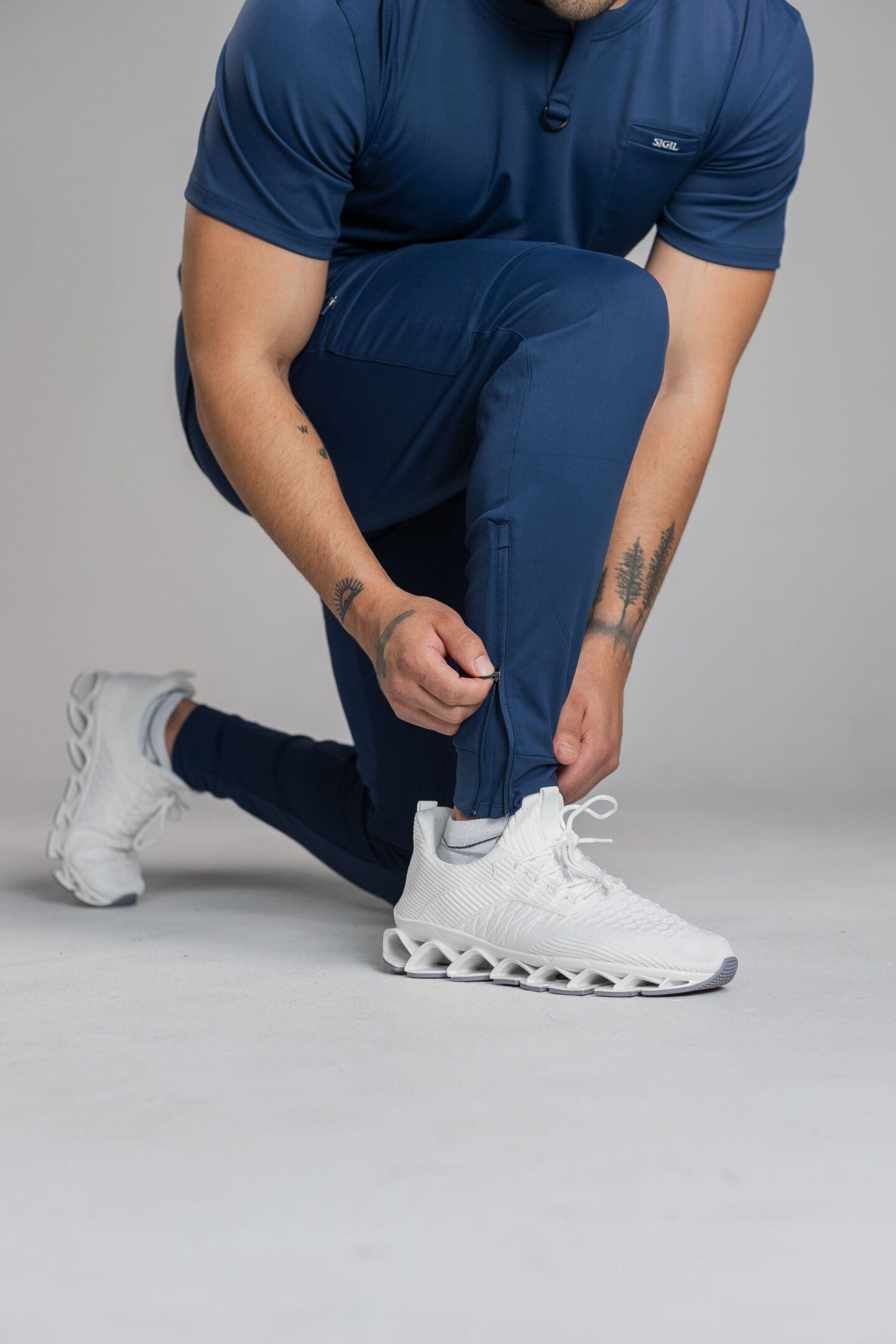 Zipper Scrub Pant - Blue - Image 2