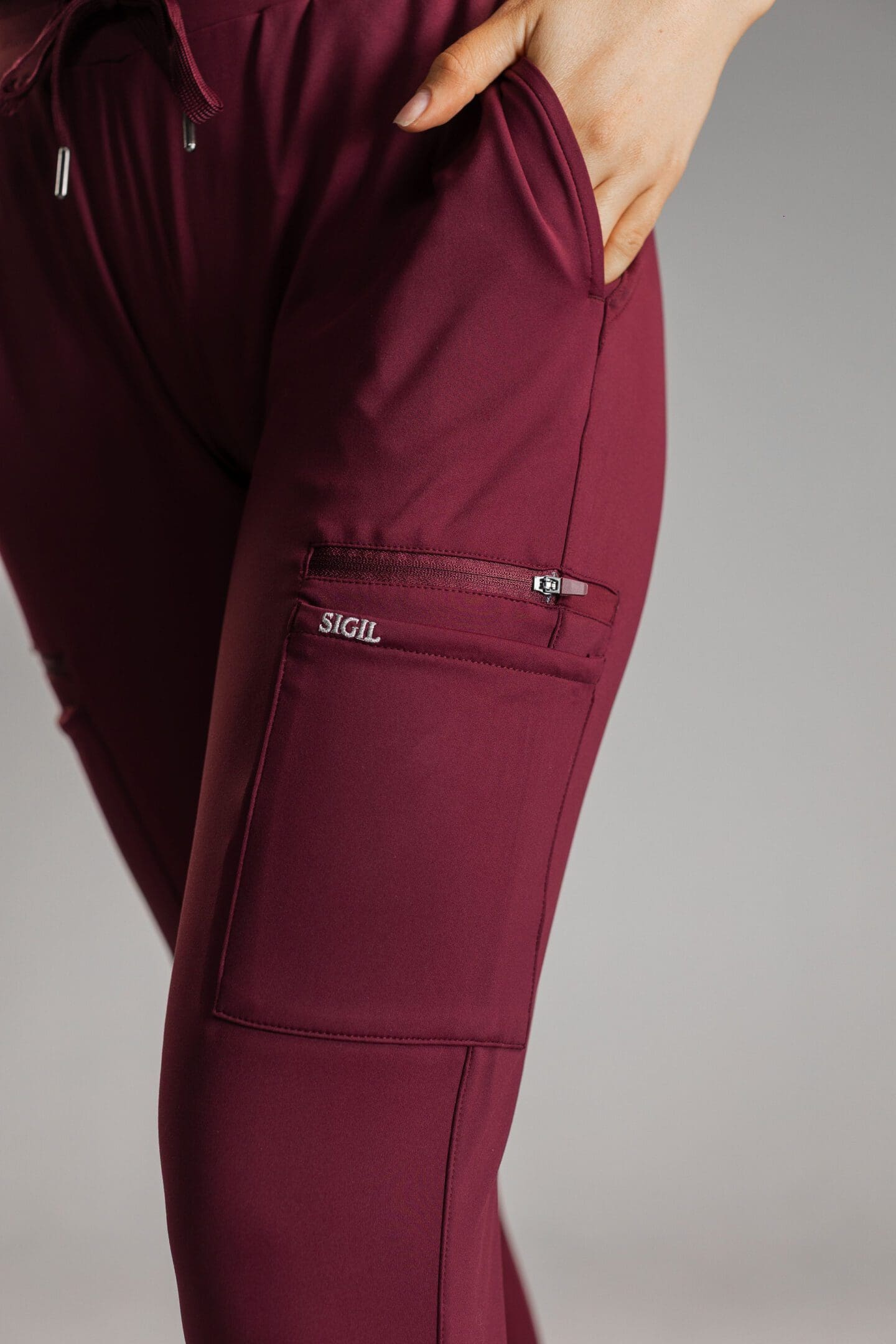 Contour Pant- Burgundy - Image 2