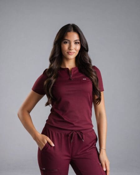 Contour Top - Burgundy
