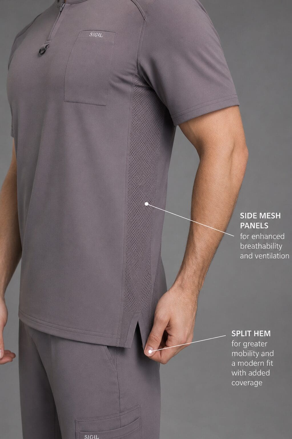 Details side mesh panel