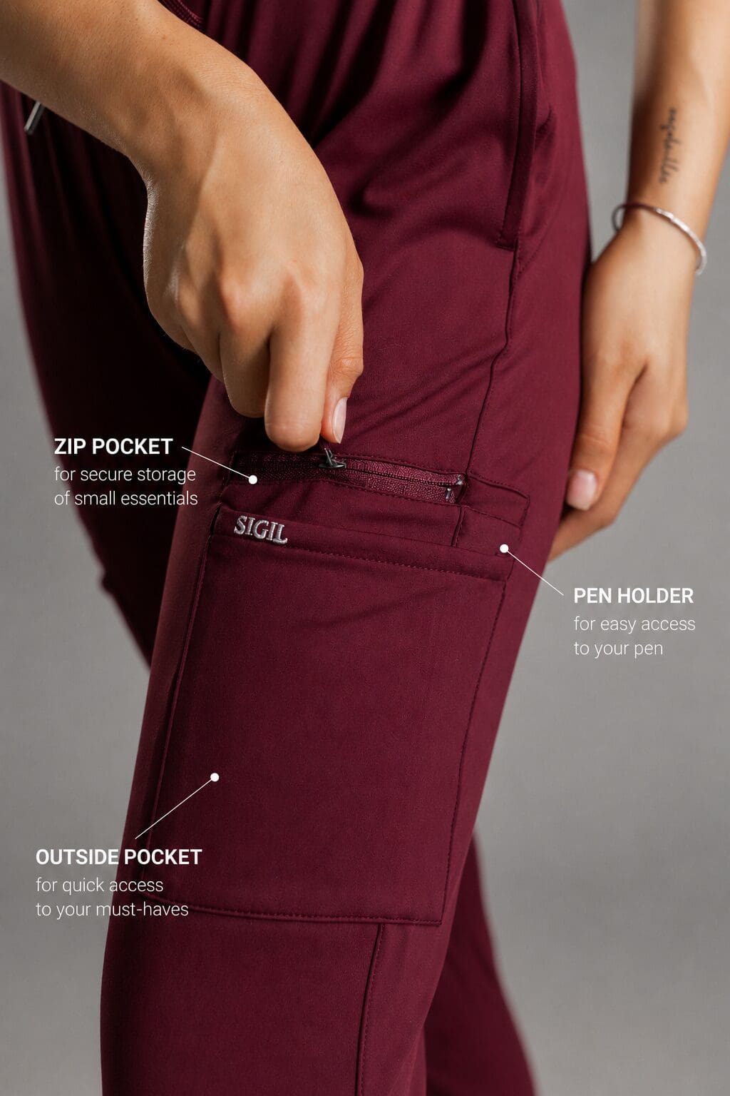 Drift Pant - Burgundy - Image 3
