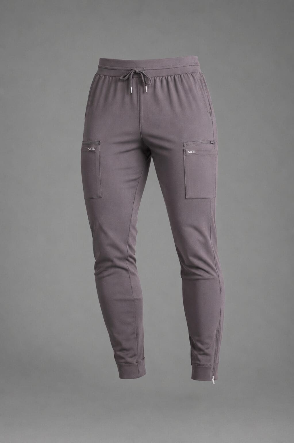 Zipper Scrub Pants - Grey - Image 5
