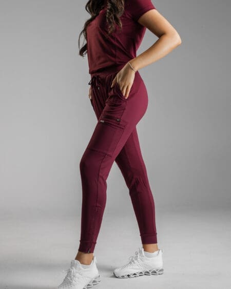 Contour Pant- Burgundy