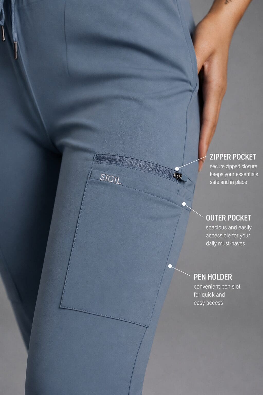 Contour Pant - Cyan - Image 2