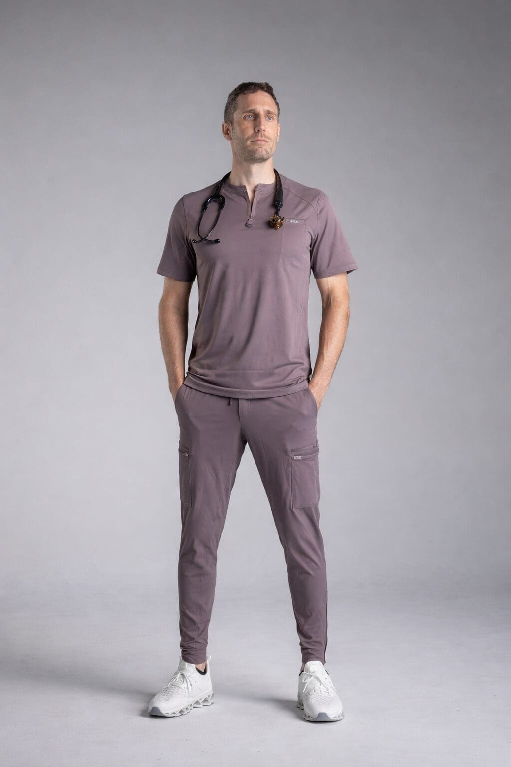 Zipper Scrub Pants - Grey - Image 2