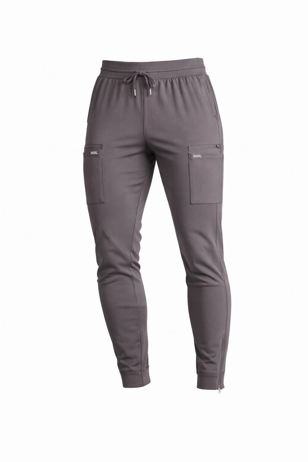 Zipper Scrub Pants - Grey - Image 5